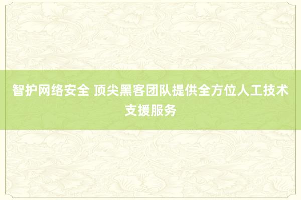智护网络安全 顶尖黑客团队提供全方位人工技术支援服务